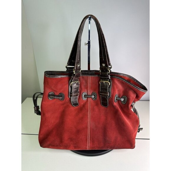 Dooney and Bourke Tote Red Soft Leather Shoulder HandBag - Picture 2 of 13